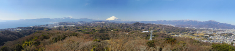 湘南平からの富士山のパノラマ図