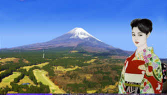 美晴と富士山 　越前岳から