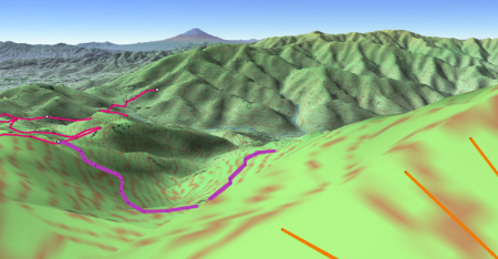 「二十六丁目来迎谷」からの富士山r>