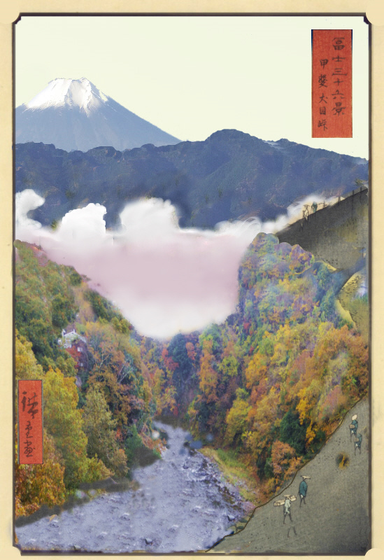 富士山と桂川と峠道