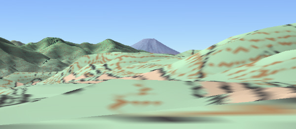 急坂登り口でも富士山山頂部