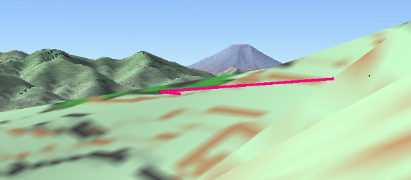 座頭ころばし付近(?)から富士山