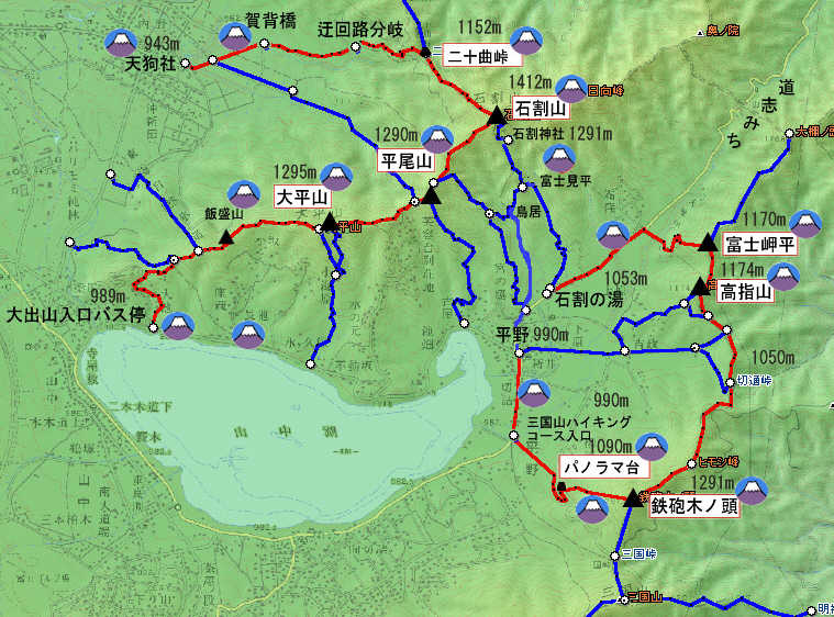 �R���Ύ��ӂ̎R�̓o�R�R�[�X