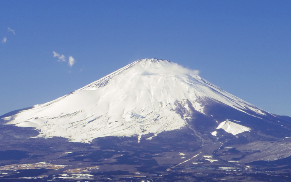 矢倉岳山頂からの富士山山頂部