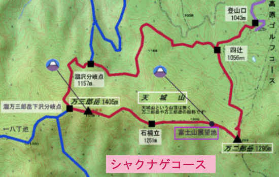 天城山のシャクナガコース