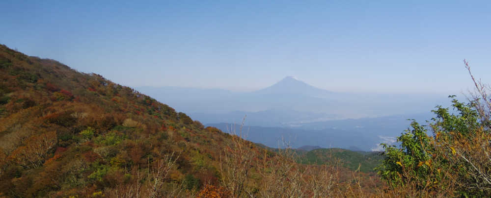 万二郎岳中腹からの富士山
