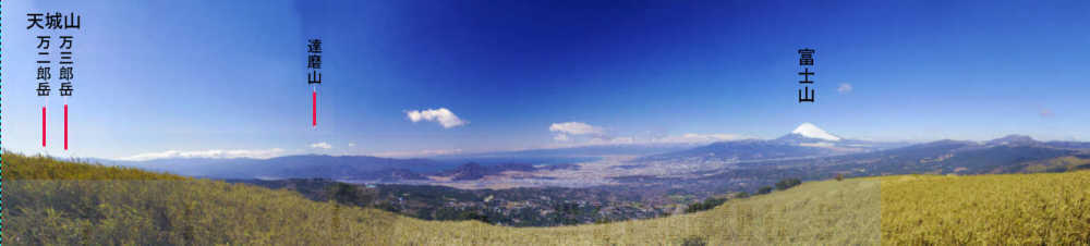 玄岳からの富士山と天城山