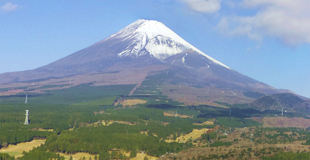 十里木高原展望台からの富士山がいる大展望２