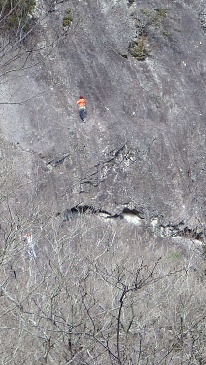 城山のロッククライミング